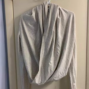 Lululemon light gray wrap around sweater